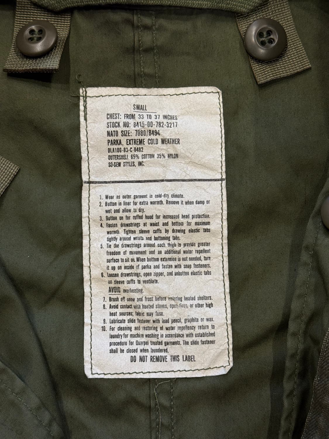 오리지널 M-65 피쉬테일 파카 (S) 상품이미지5