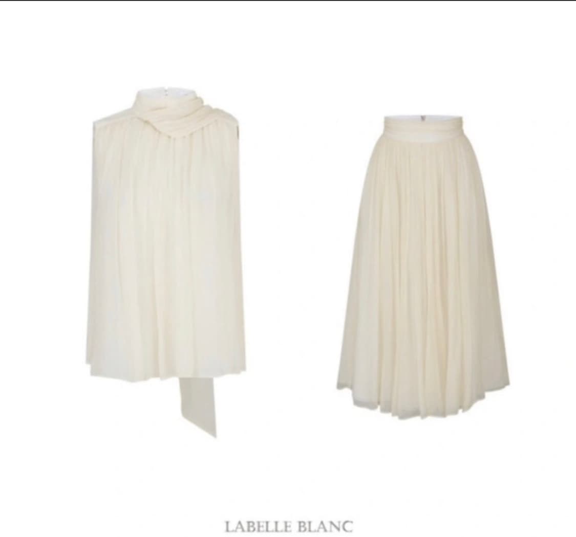 (새상품) 라벨르블랑 실리아 스커트 연베이지 26 상품이미지2