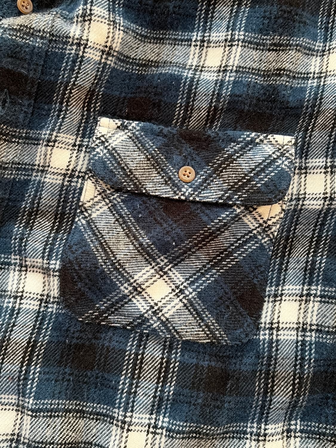 90s  올드 유니클로 플란넬 셔츠 자켓 L (103-105) 상품이미지4