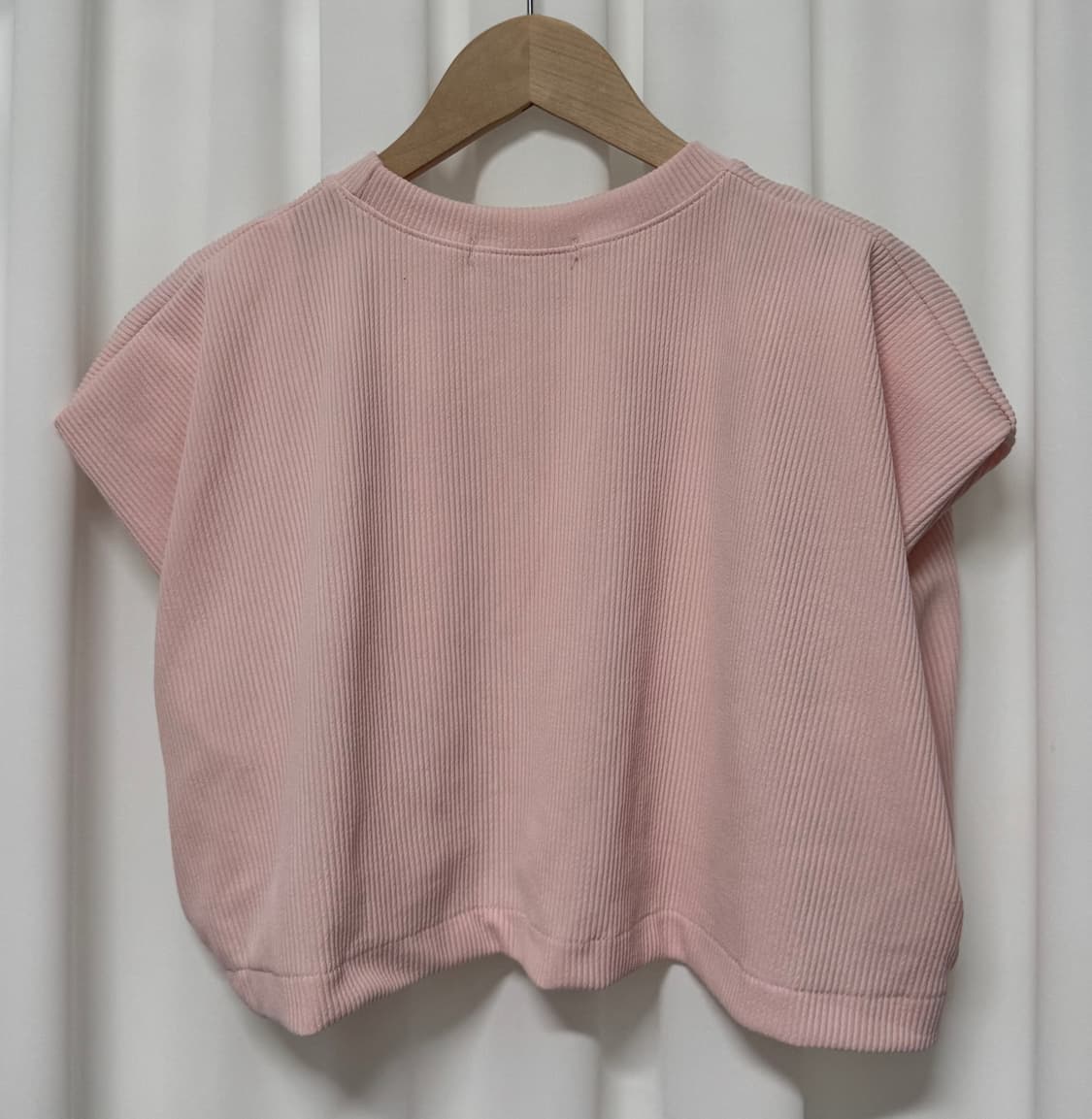 핑크 골지 크롭탑 상품이미지7