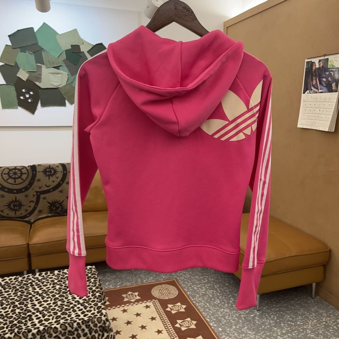 아디다스 Y2K 레트로 00's 핫핑크 플락 후드 져지 90 C09207 상품이미지4