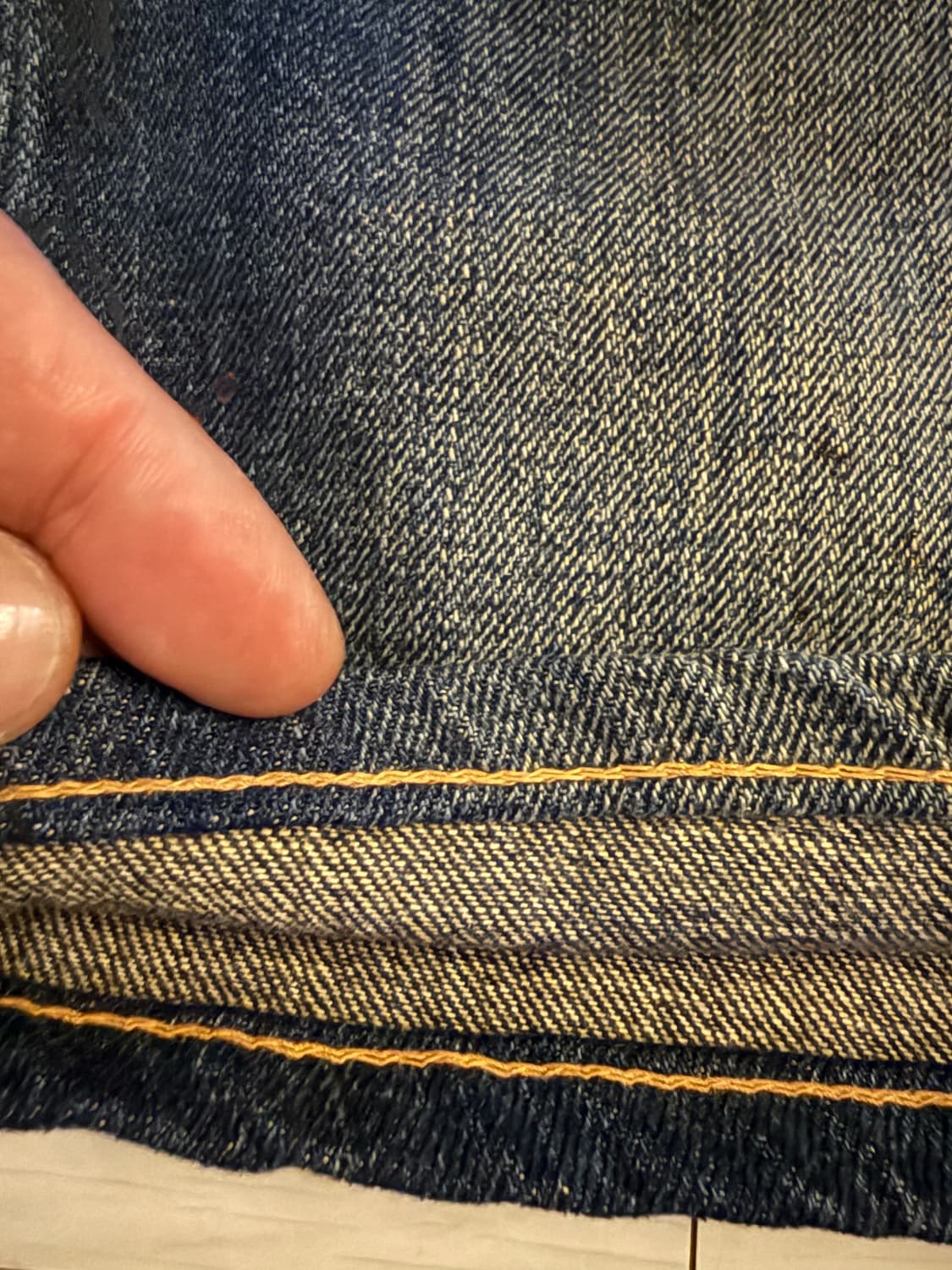 RRL leather patchwork denim rare 가죽데님 상품이미지5