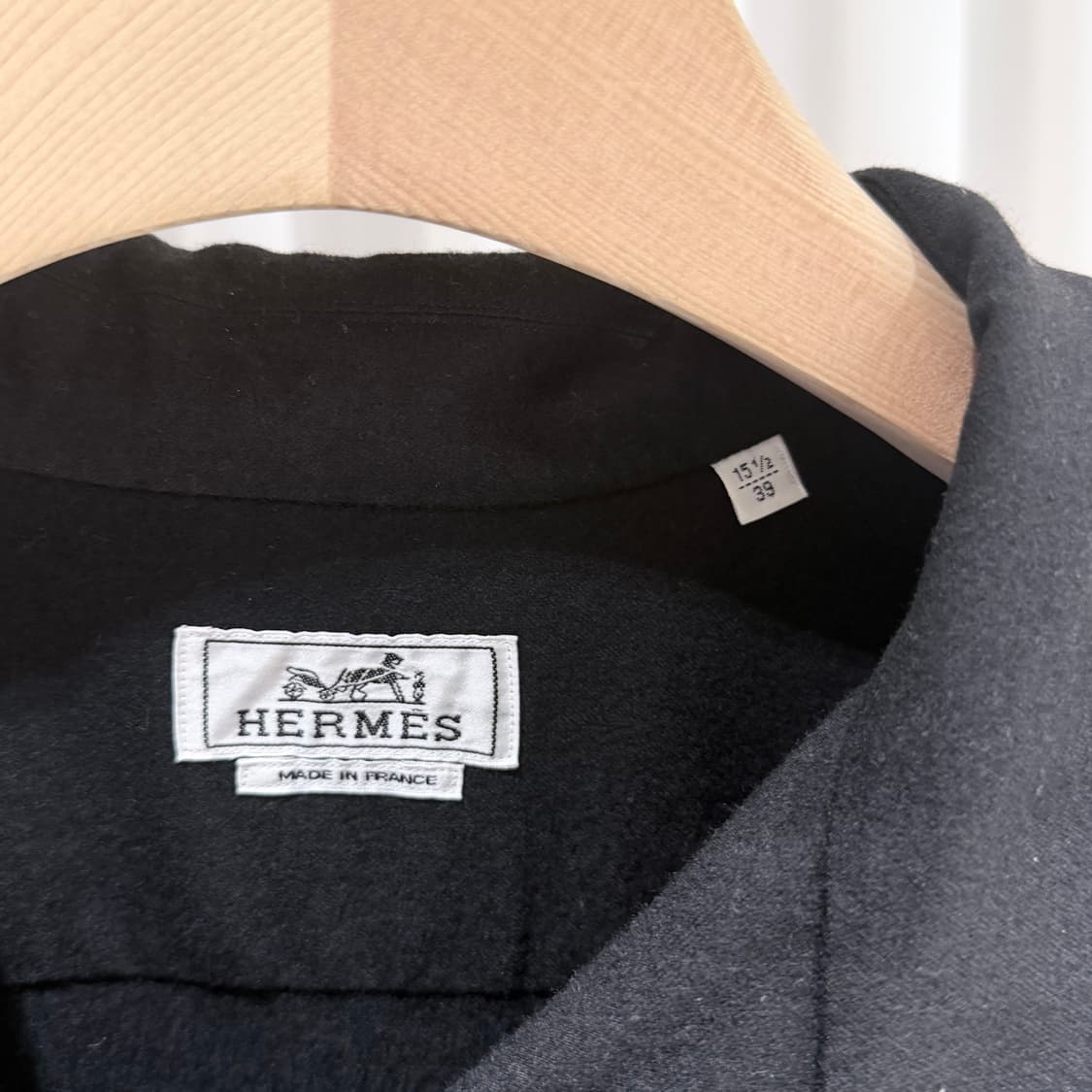 (A+/39(16.5)) / 에르메스 울 4버튼 카라 박시 폴로 셔츠 상품이미지4