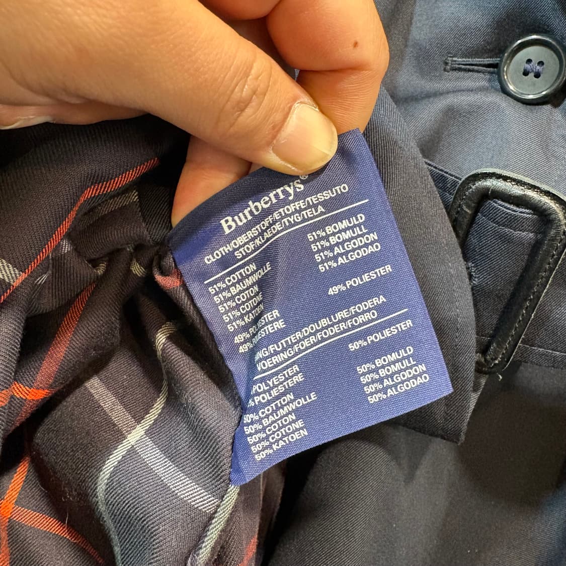 [12] BURBERRY 버버리 네이비 더블 트렌치 코트 상품이미지7