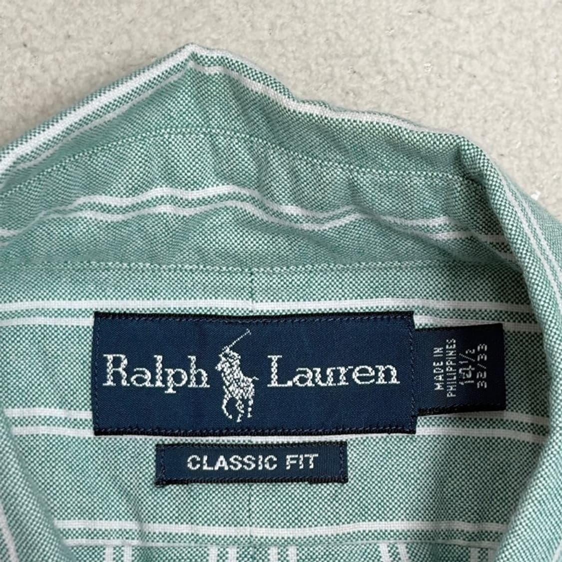 POLO 클래식핏 스트라이프 옥스퍼드 셔츠 16 1/2 상품이미지4