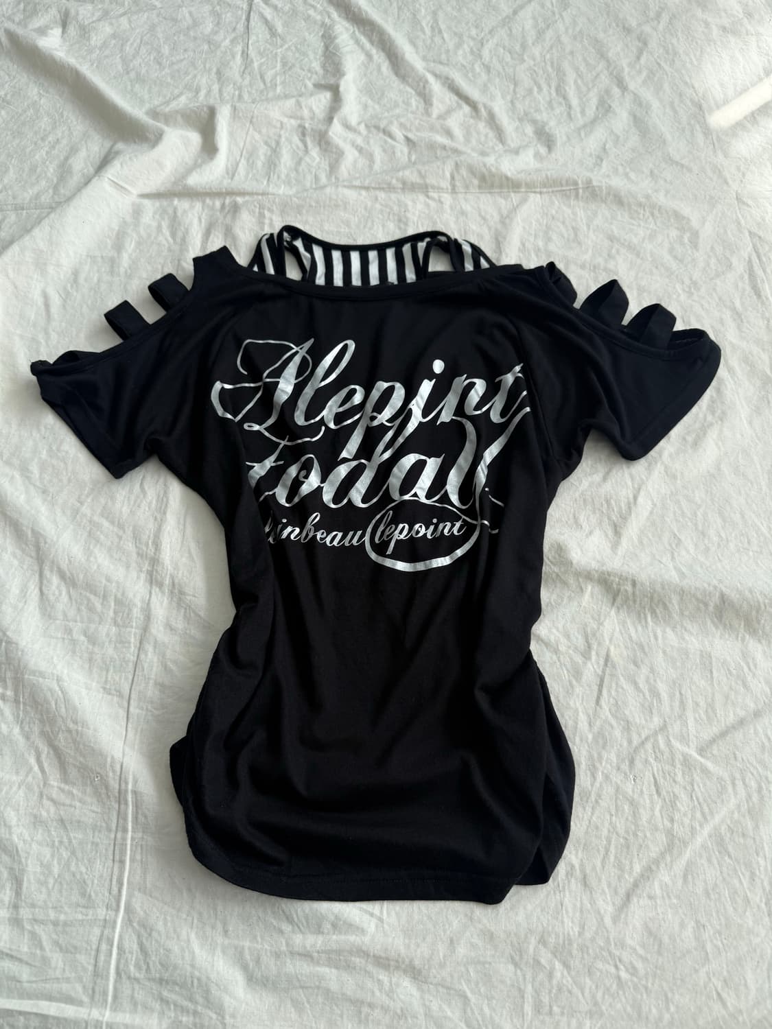 블랙 펑크 락시크 반팔탑 상품이미지2