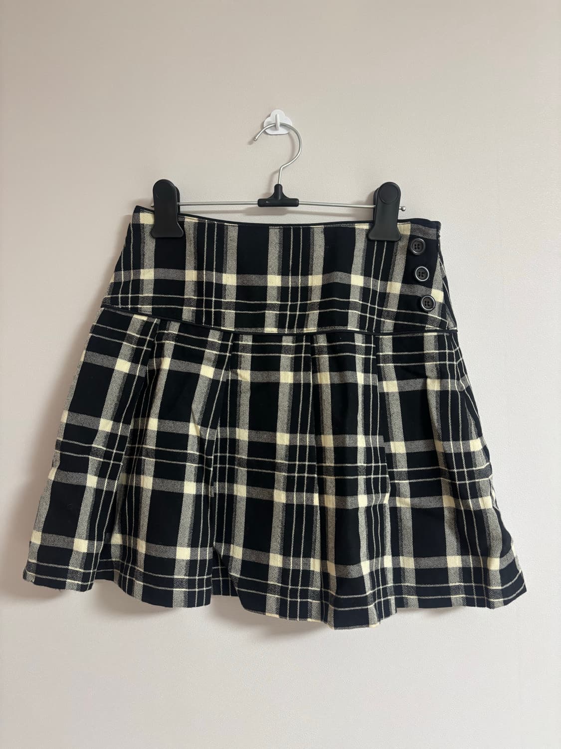 빈티지) 체크 플리츠 스커트 상품이미지1