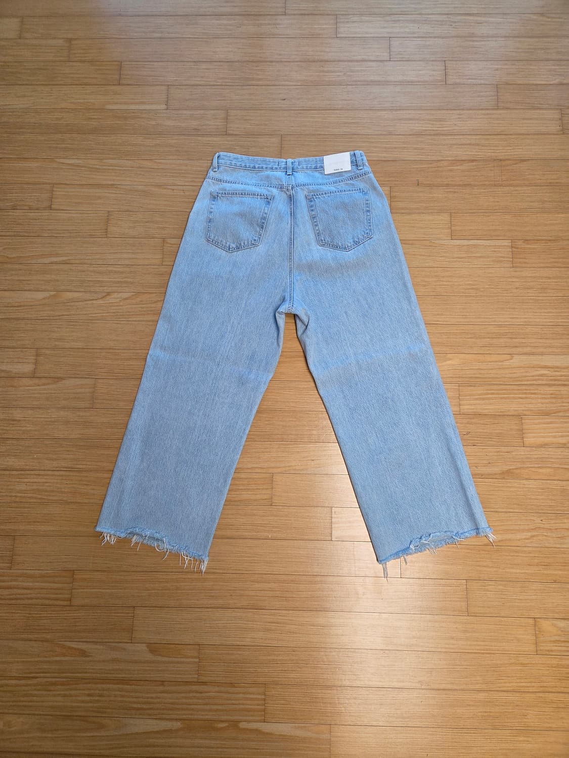 브랜디드 51045 연청 와이드 콘밀 데님 컷오프 34 사이즈 상품이미지2