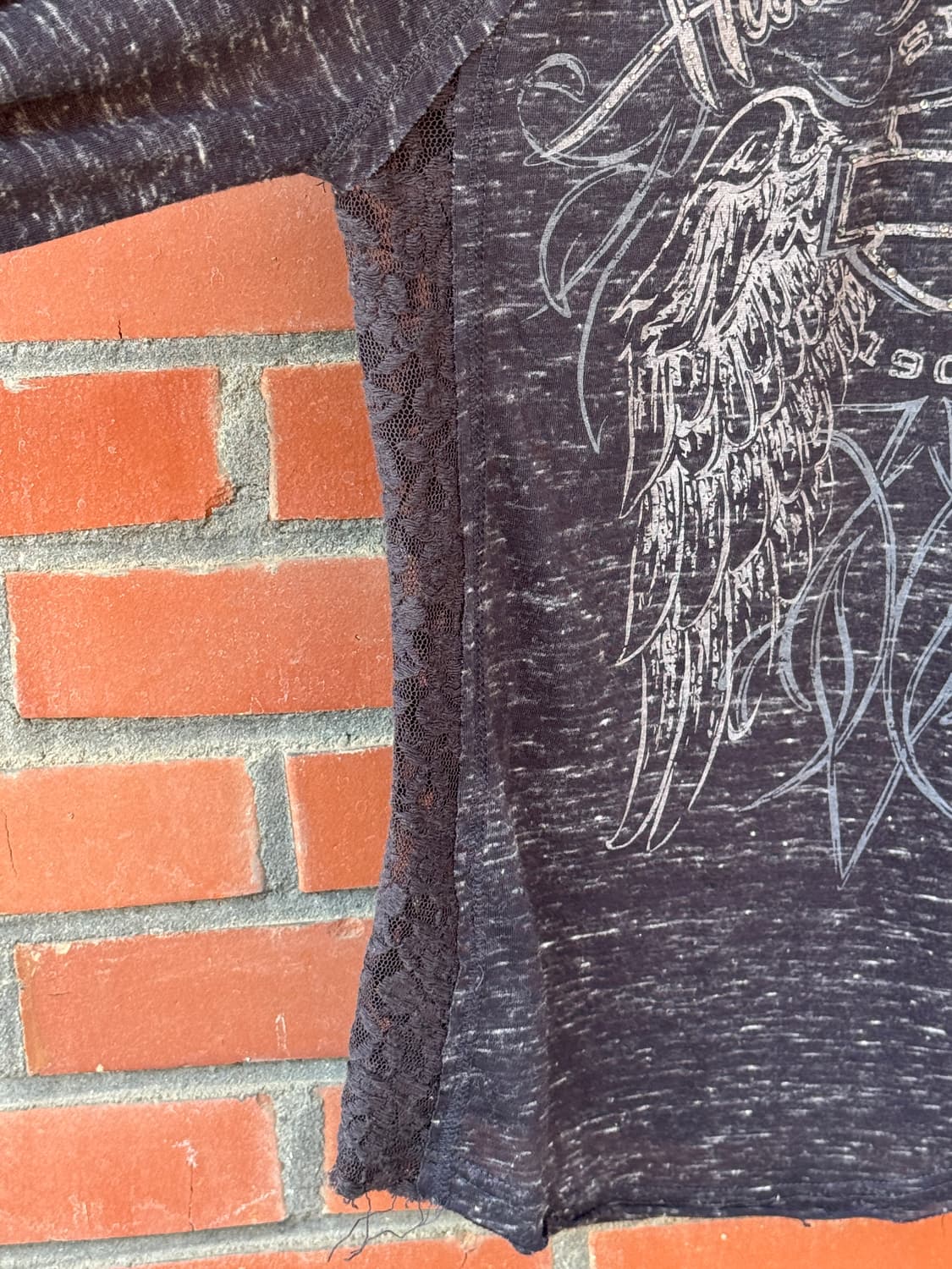 할리데이비슨 슬림핏 레이스 헨리넥 후드티 상품이미지4