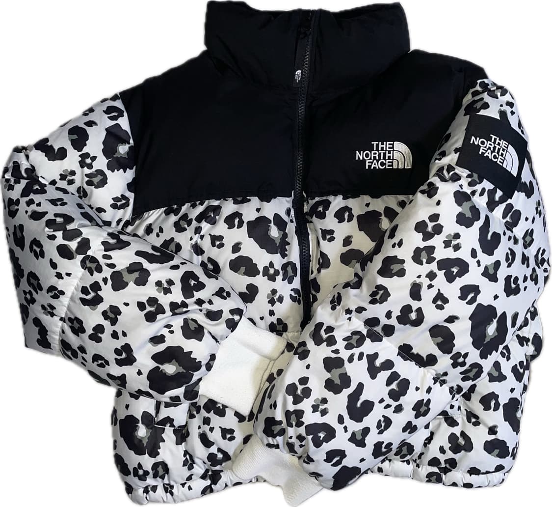 노스페이스 화이트라벨 눕시 패딩 레오파드 호피 M 상품이미지1