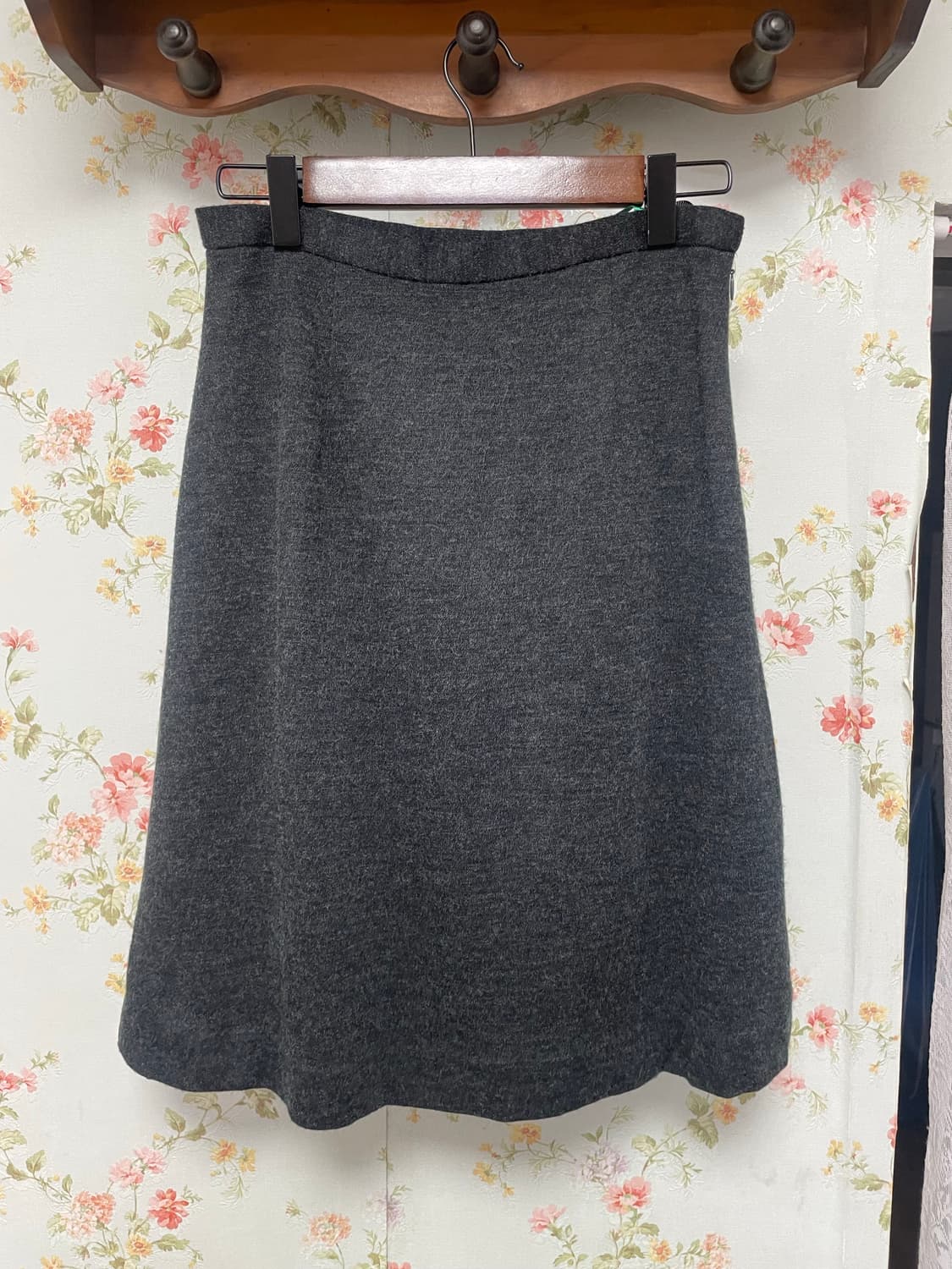 차콜 멜란지 니트 스커트 상품이미지1