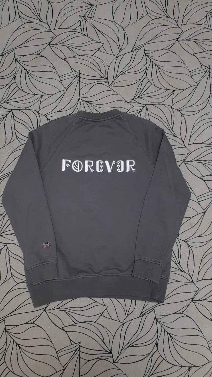 럭키슈에뜨 부엉이 자수 세미오버핏 스웻셔츠 초코 그레이 M 상품이미지2