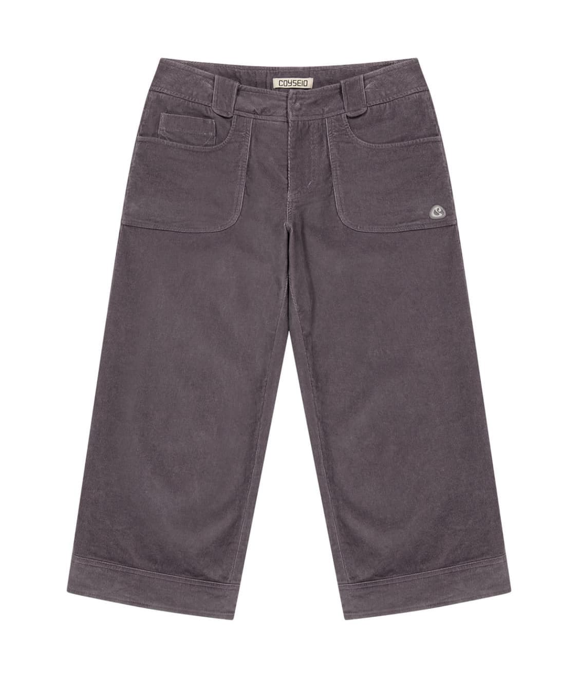 코이세이오 러스틱 코듀로이 카프리 팬프 퍼플 그레이 상품이미지1