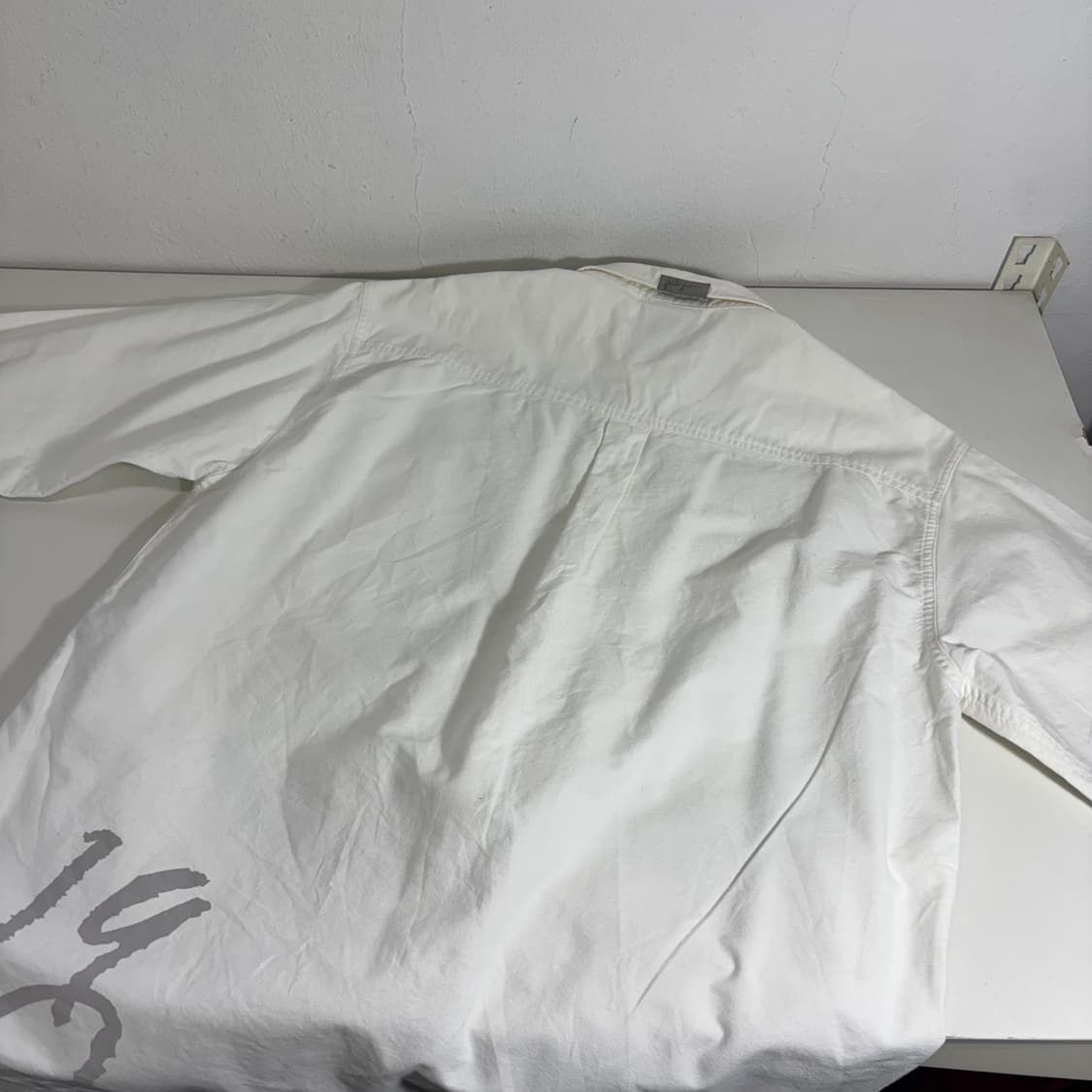 95 FUBU 푸부 화이트 자수 백로고 옥스퍼드셔츠 상품이미지3