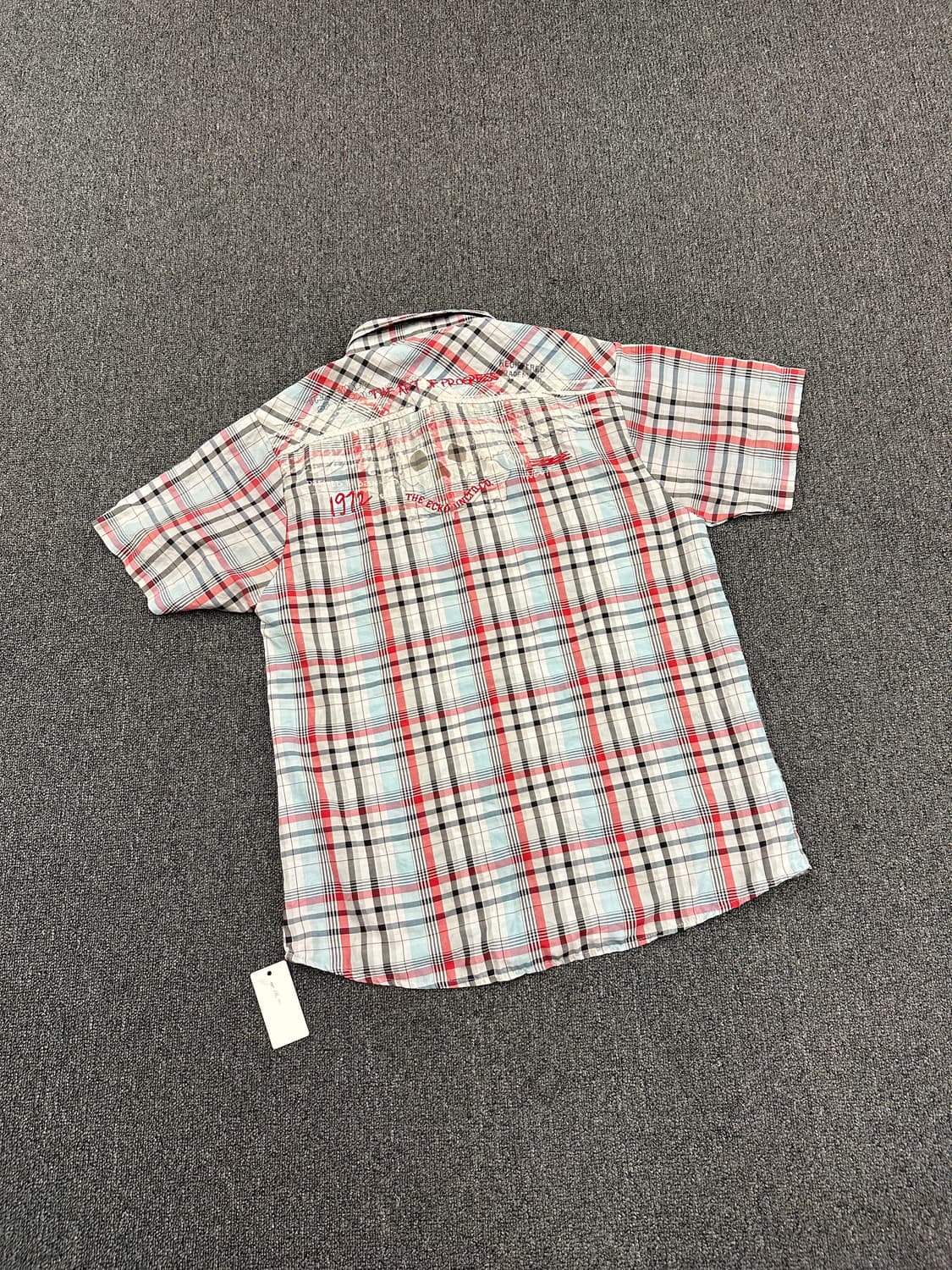 3XL) ECKO UNLTD 에코 언리미티드 빈티지 체크 반팔셔츠 상품이미지3