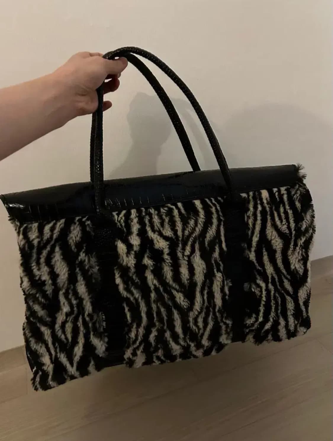 빈티지 Y2K 호피 퍼 토트백 상품이미지2