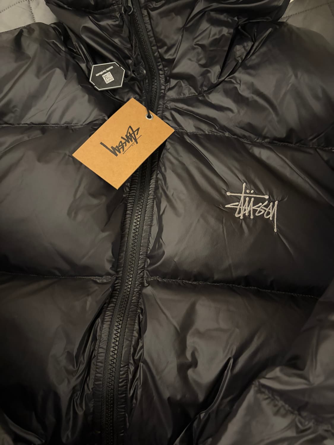 스투시 립스탑 패딩 팬텀블랙 M 새상품급 상품이미지2