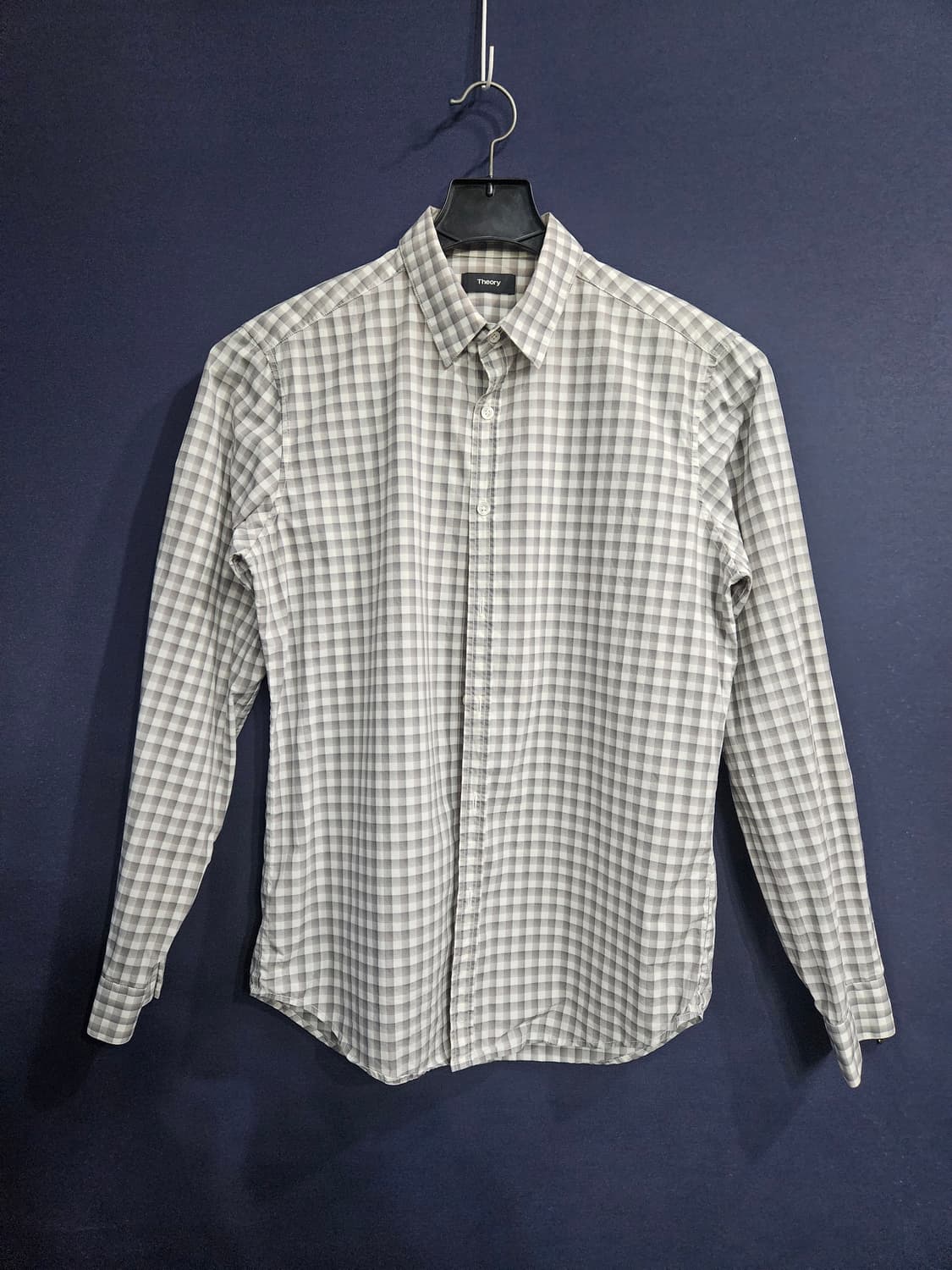 띠어리 스트라이프 체크 남성 슬림핏 95 긴팔셔츠  상품이미지1