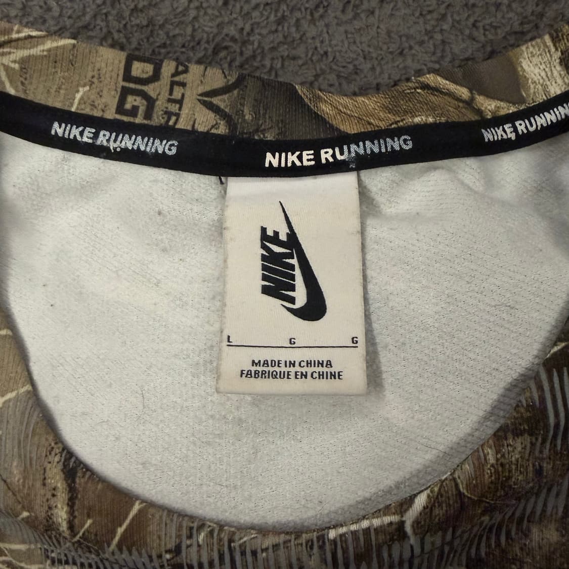 [정품/L] 나이키 러닝 스켈레톤 카모 리얼트리 탑 상품이미지5