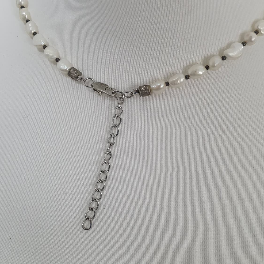[Vintage] Freshwater Pearl & Onyx Neckla 상품이미지5