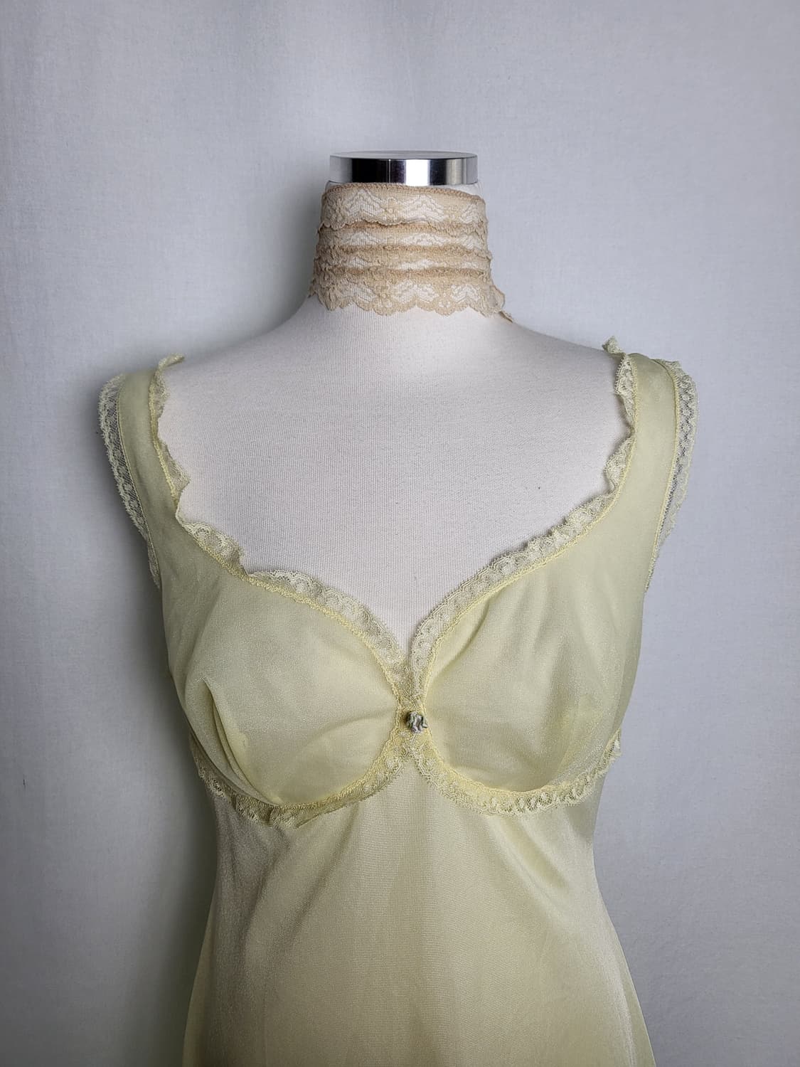 빈티지 버터 옐로우 슬립 원피스 상품이미지3