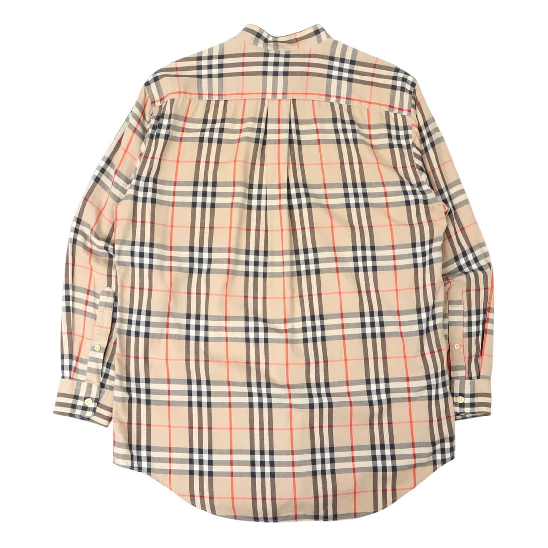 버버리 헨리넥 베이지 노바체크 셔츠 상품이미지5