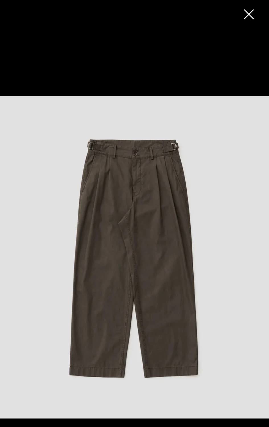 24ss 어나더오피스  산티아고 가먼트 팬츠 마일드 브라운 2 상품이미지1