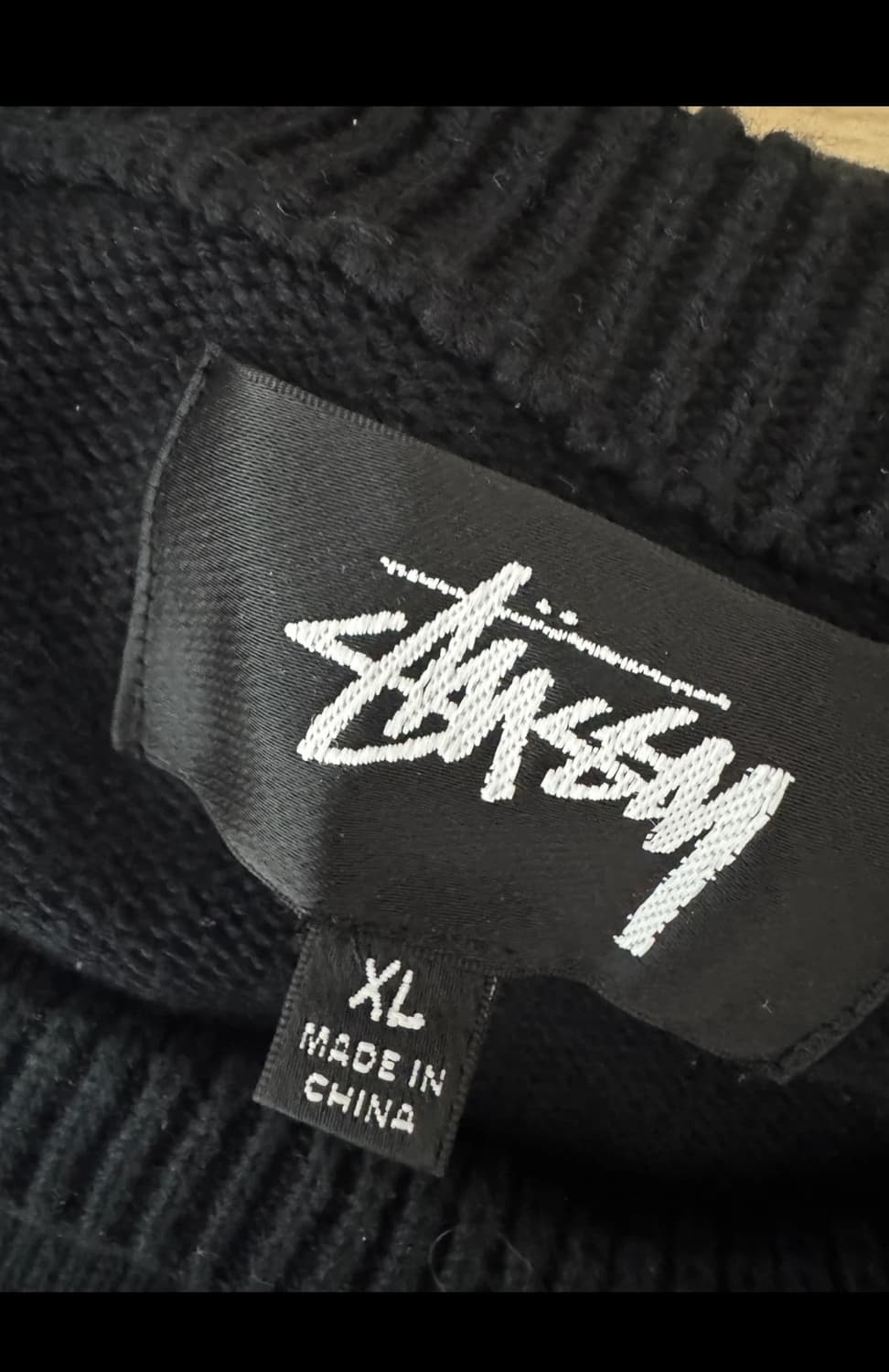 스투시 SS 링크 니트 블랙 XL 상품이미지3