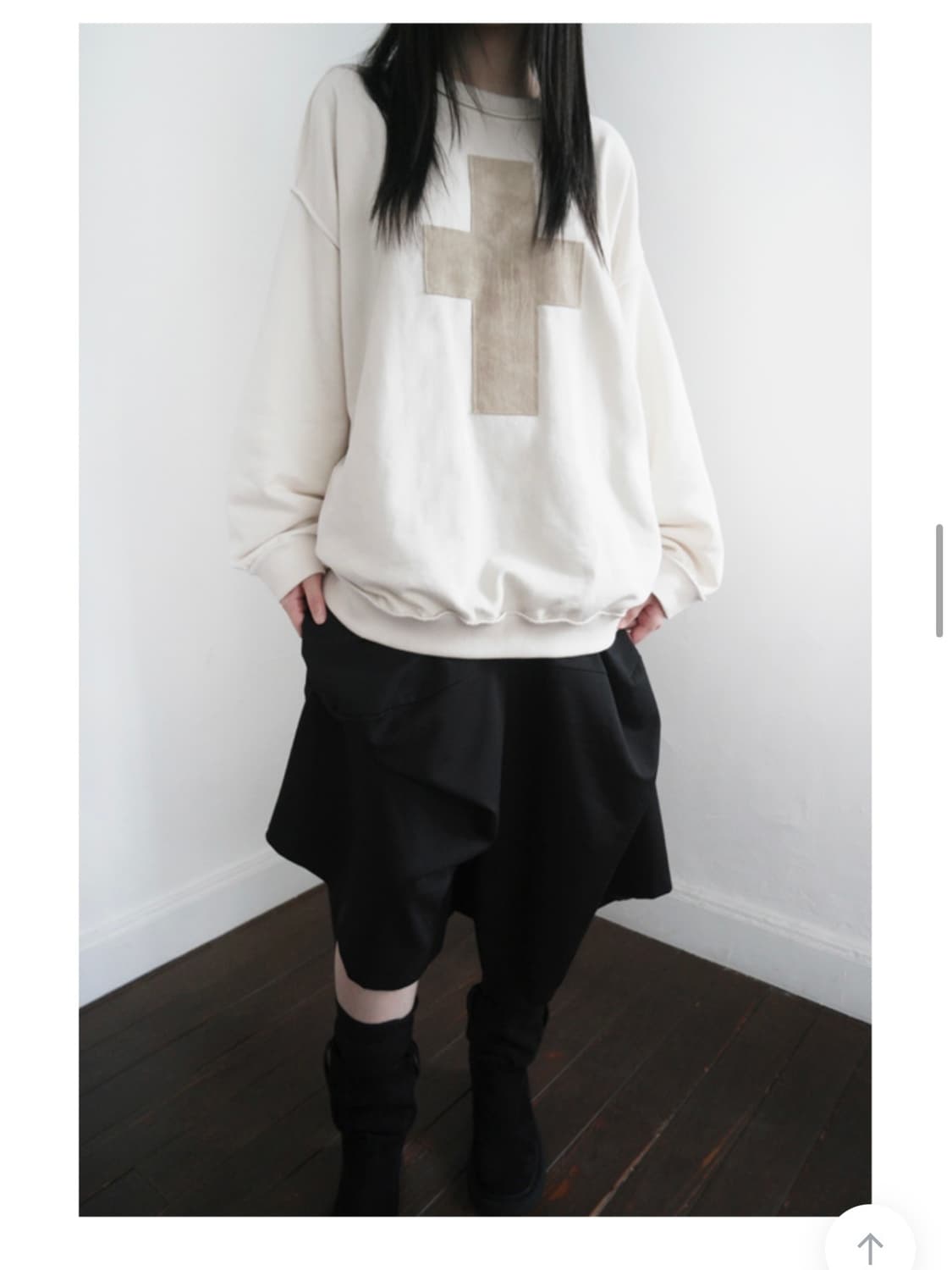 에프터먼데이 volume pintuck skirt pants(black) 상품이미지2