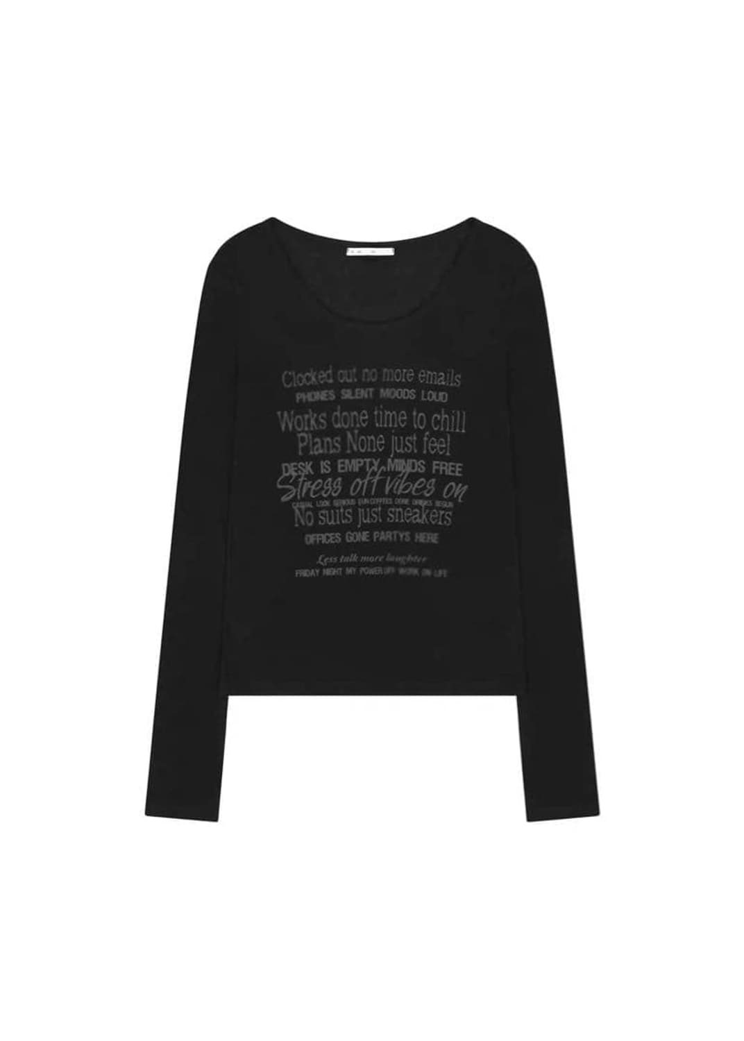 보헤미안 서울 스머지 레터링 티 블랙 상품이미지1