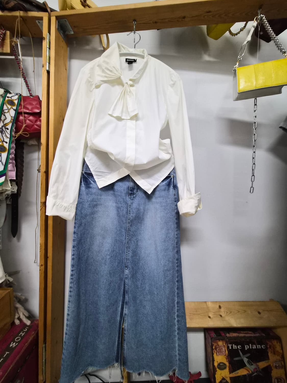 DKNY 셔츠 블라우스. 보브 데님스커트 상품이미지1