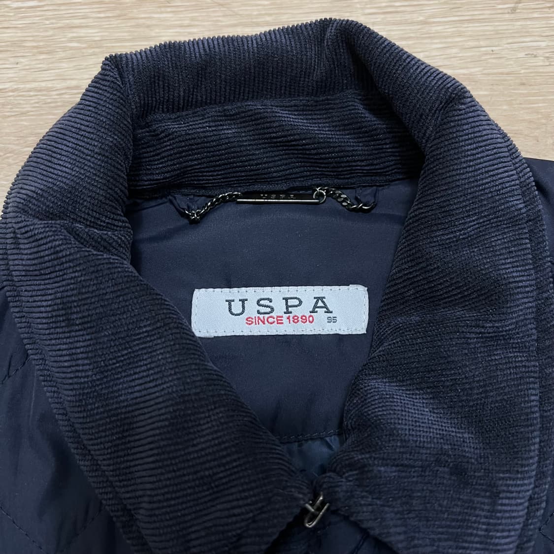 유에스 폴로 에센  코듀로이 카라 퀼팅자켓 [네이비] M/95 상품이미지4