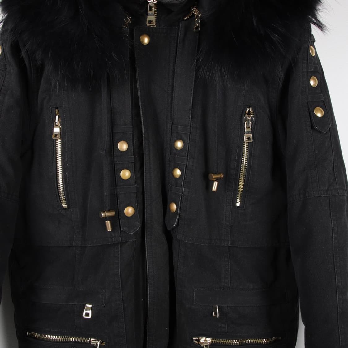 L / Balmain 발망 금장 퍼 트리밍 자켓 상품이미지4