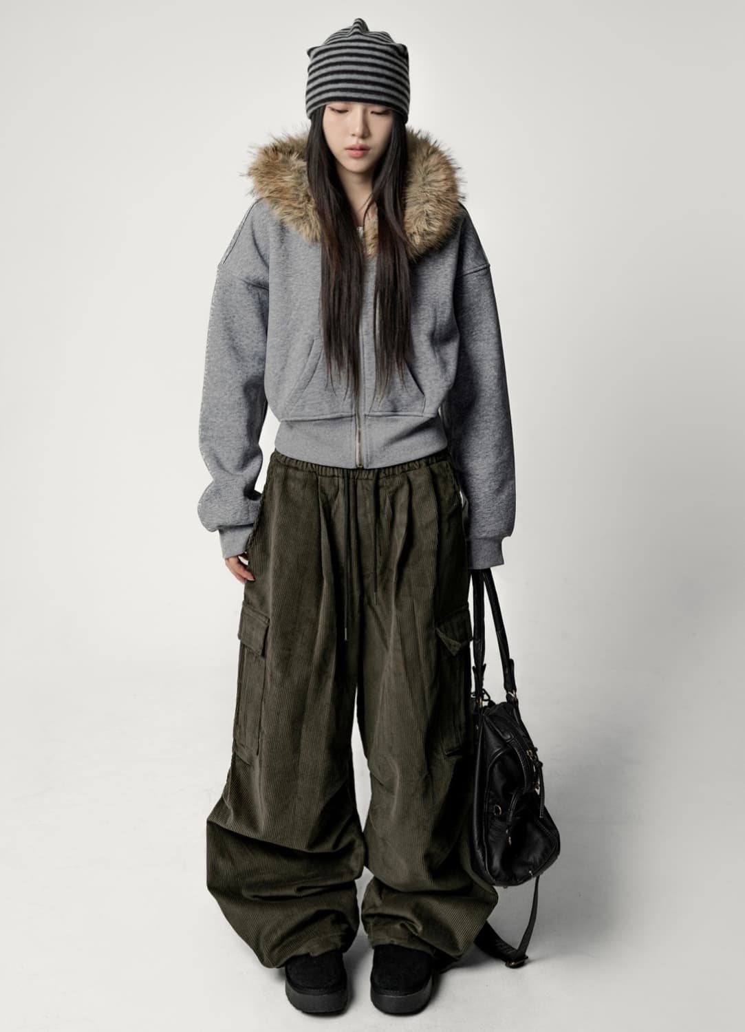 야상 퍼 후드 집업 상품이미지2