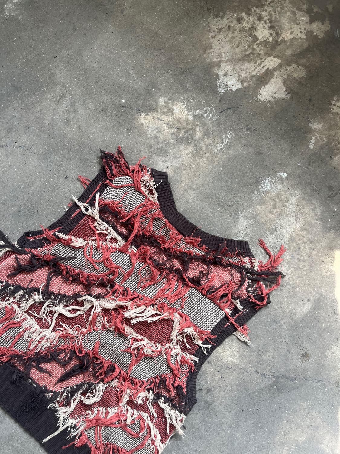 Jeanasis 그런지 니트 크롭 베스트 상품이미지5