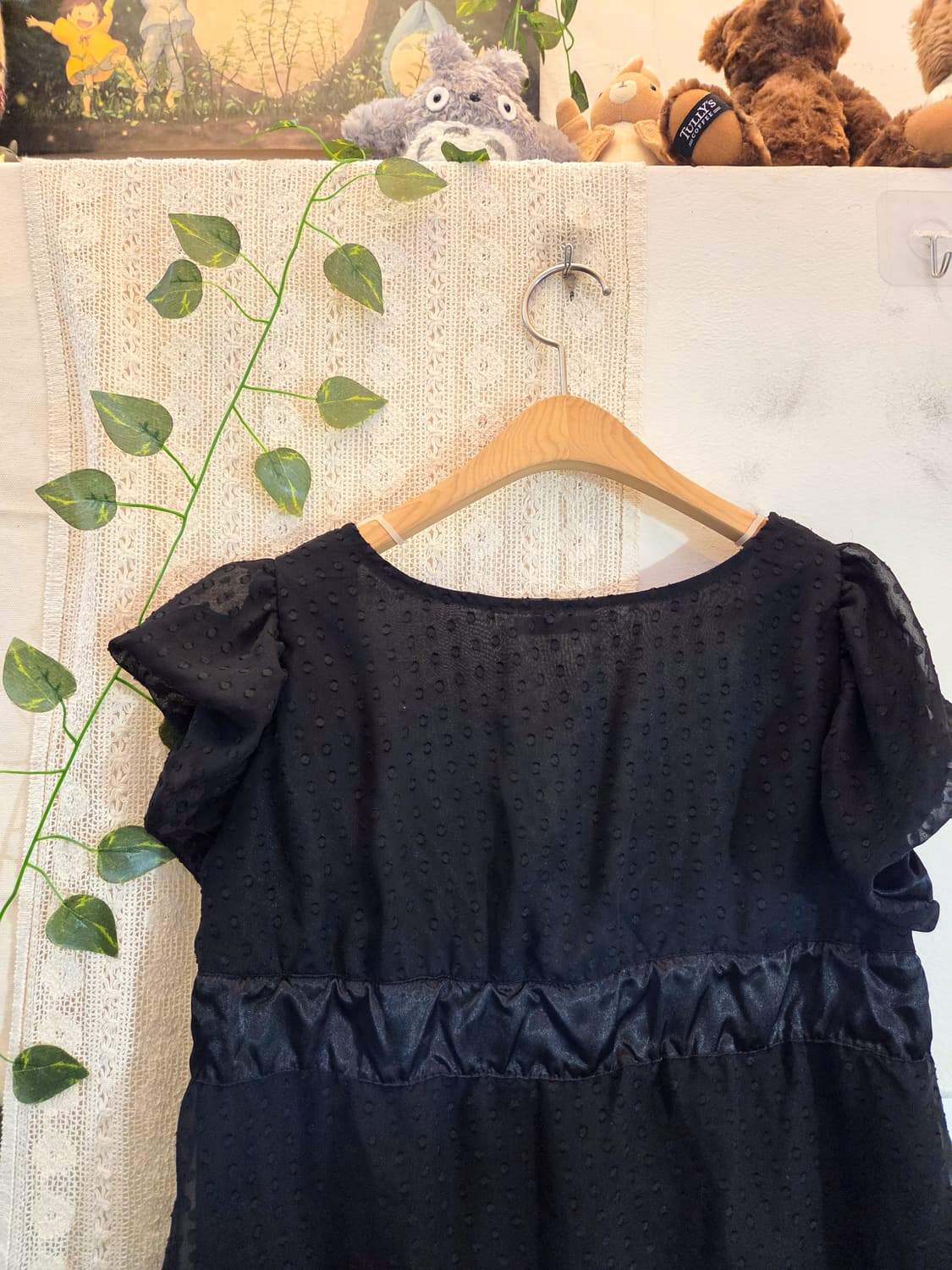 블랙 도트 쉬폰 블라우스 상품이미지6