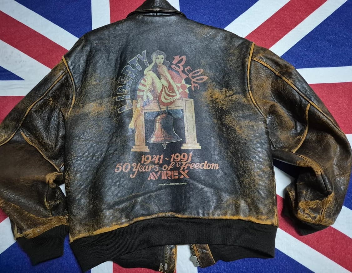 아비렉스 50주년한정판 가죽 A2 항공 점퍼 자켓 xs 100 상품이미지3