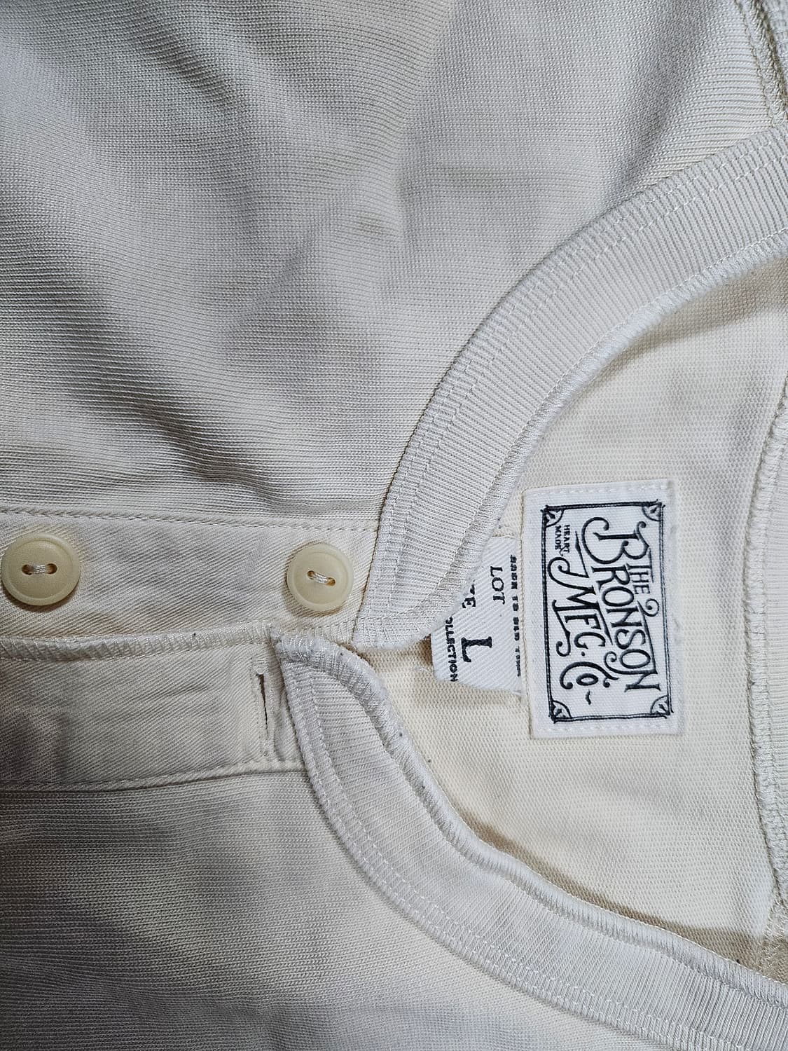 브론슨 빈티지 헨리넥 롱슬리브 L 아이보리 상품이미지3