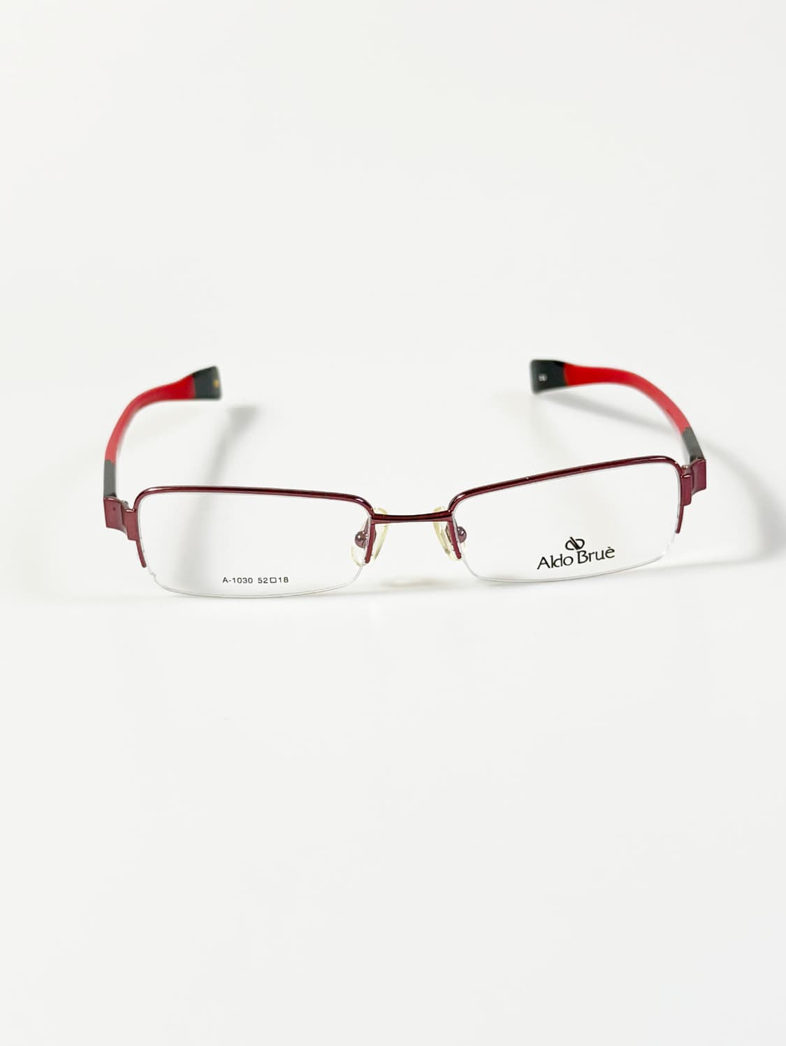 ALDO BRUE 반무테 스퀘어 메탈 프레임 빈티지 안경 상품이미지1