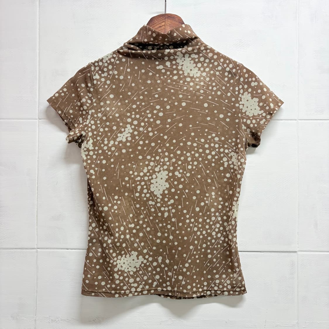 4298 SHIZUKA KOMURO 도트 시스루 탑 JPN 상품이미지1