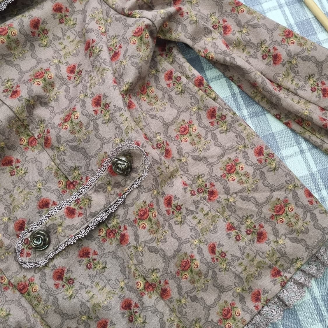 엑시즈팜 로즈 레이스 빈티지 로맨틱 자켓 상품이미지6