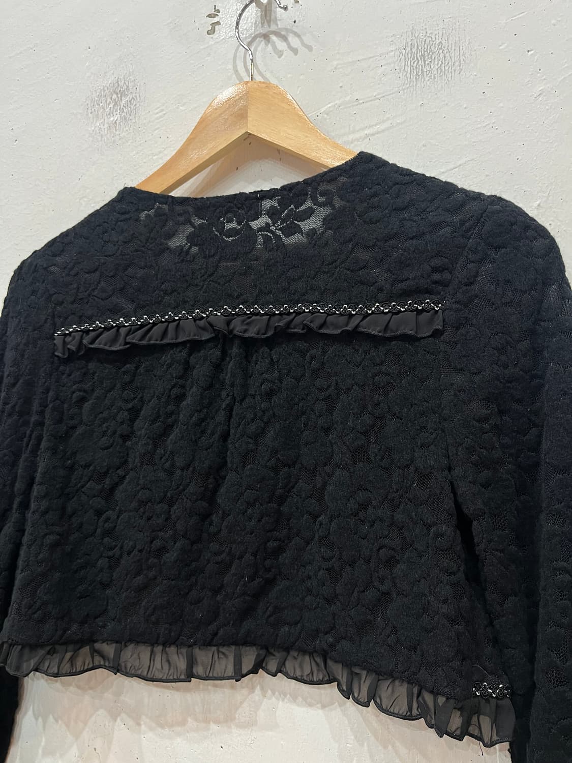 액시즈팜 레이스 프릴 볼레로 가디건  상품이미지6