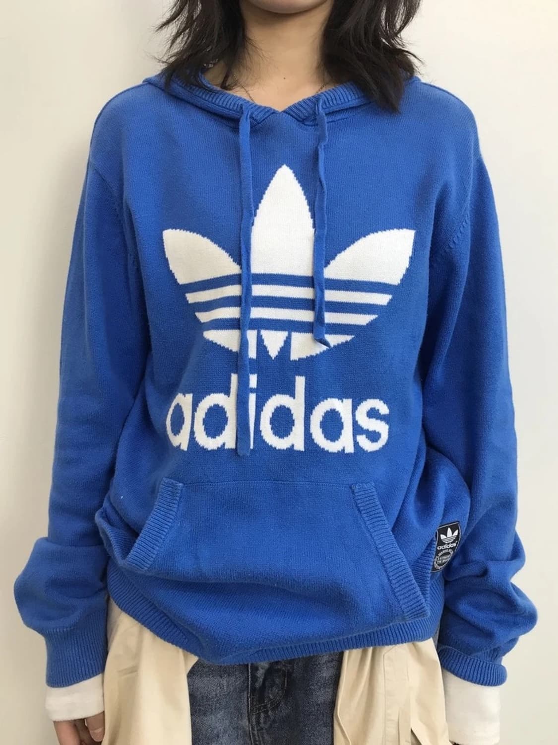 Adidas Trefoil Logo Blue Hoodie 상품이미지3
