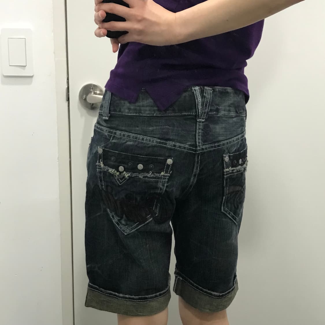  Oririn Jeans 펑크 y2k 데님 팬츠 반바지 상품이미지3