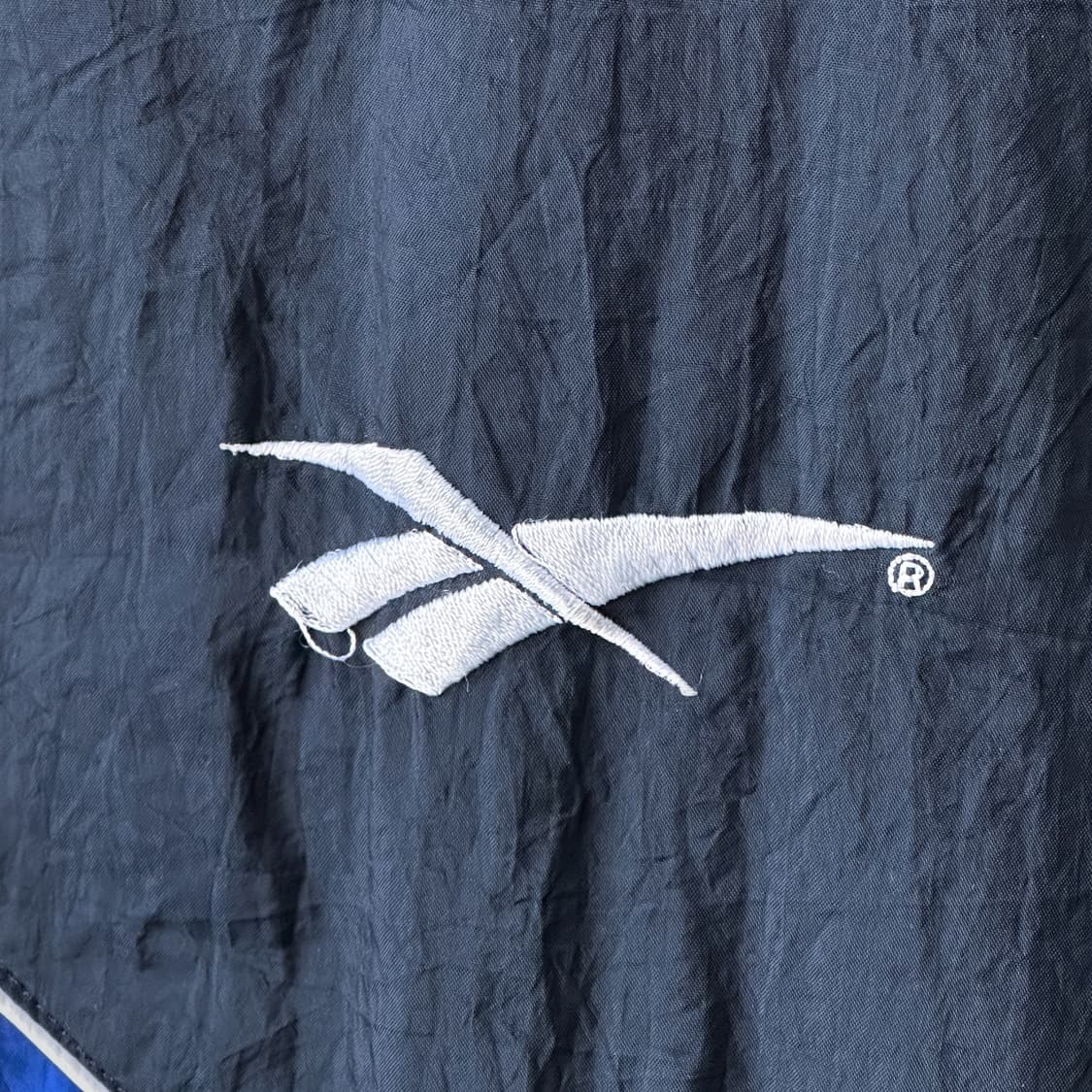 90s 올드 리복 자수 로고 바람막이 자켓 네이비 블루 XXL 상품이미지5