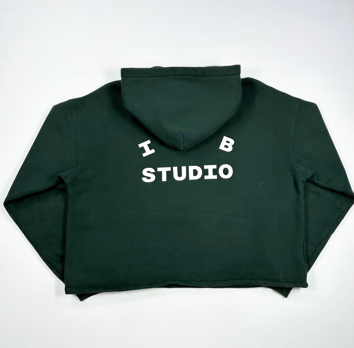 아이앱스튜디오 백로고 그린 크롭 후드티 (XL 여성추천) 상품이미지3