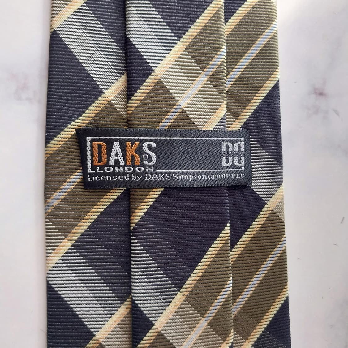 닥스 실크 네이비 체크 넥타이 9.8cm A+등급 K2072 상품이미지9