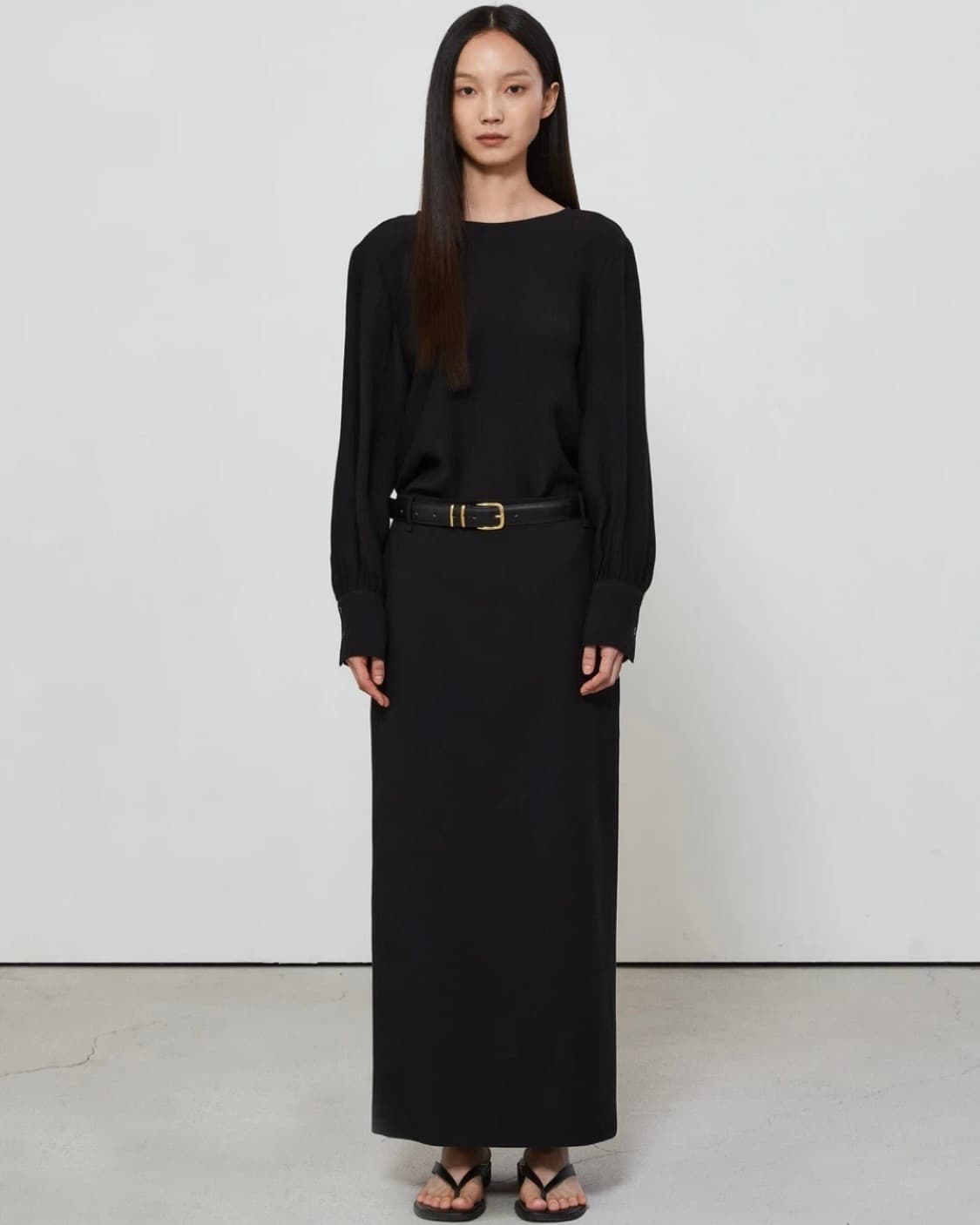 노티아 스탠다드핏 롱스커트 상품이미지1