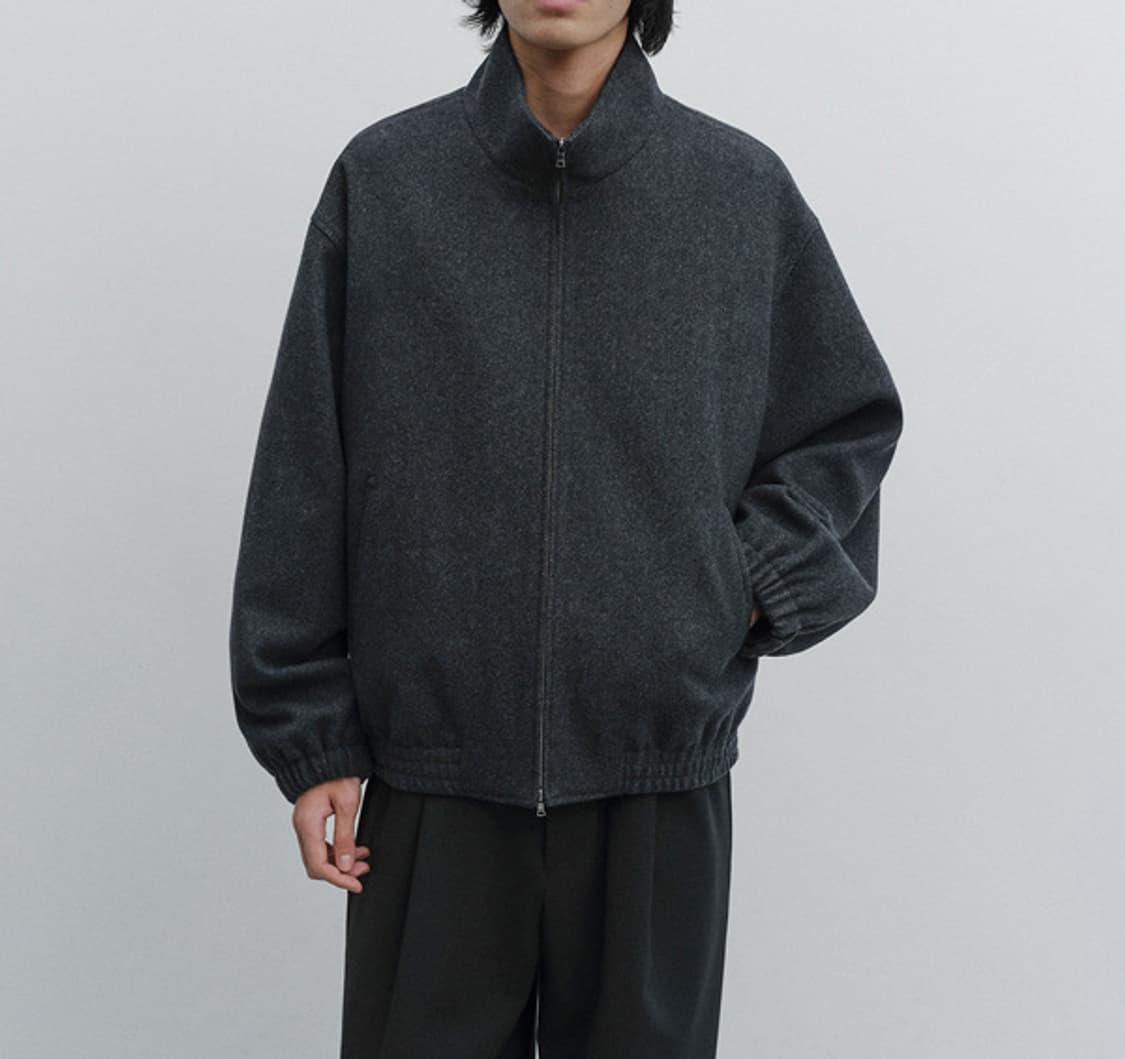 [2] 어나더오피스 25fw 라이브러리 울 트랙 블루종 캐비어 상품이미지2