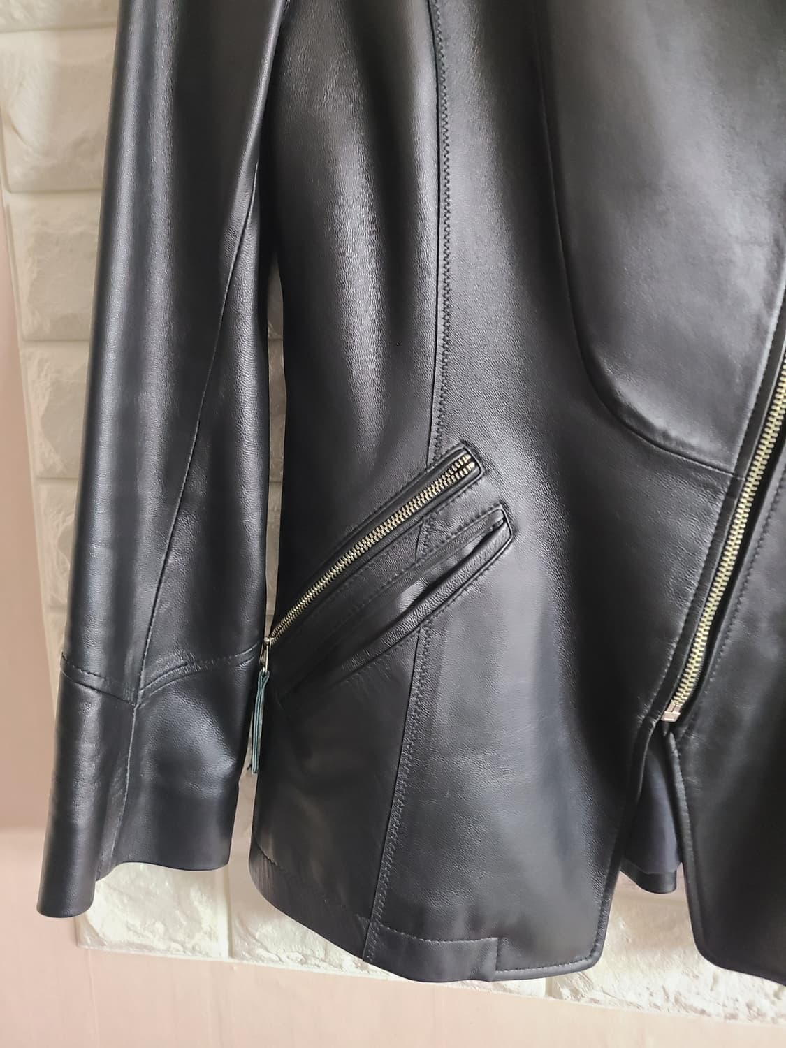 서은길 여자 블랙 가죽 자켓(66) 상품이미지4